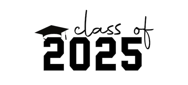 Clase de 2025 Felicitaciones Citas Tipografía Ilustración Graduación Tarjetas de felicitación Diseño vectorial
