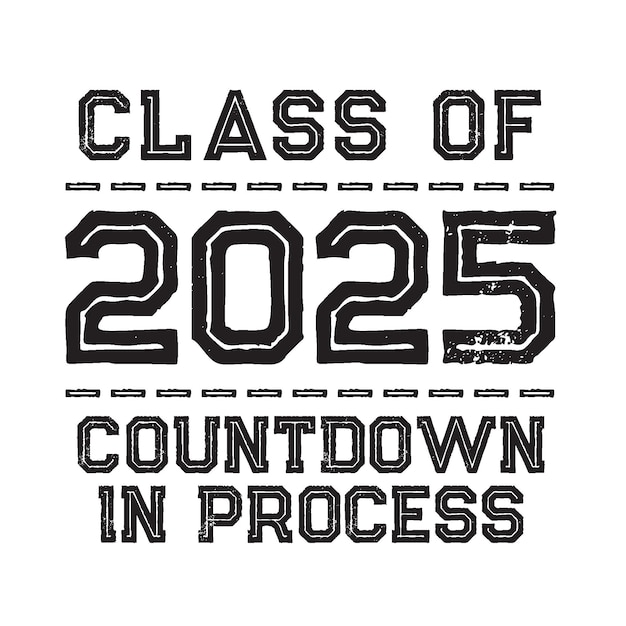 Clase de 2025 Vector de diseño de camiseta