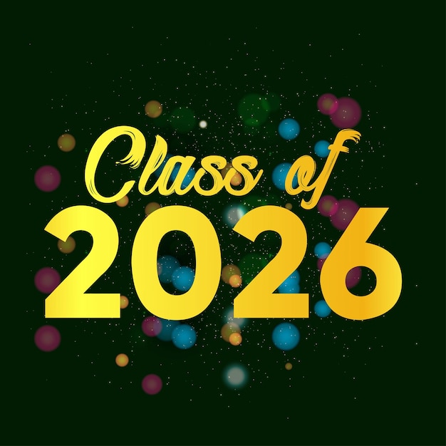 Clase de 2026 vector de diseño tipográfico Texto para el diseño evento de felicitación Fiesta de camiseta alta