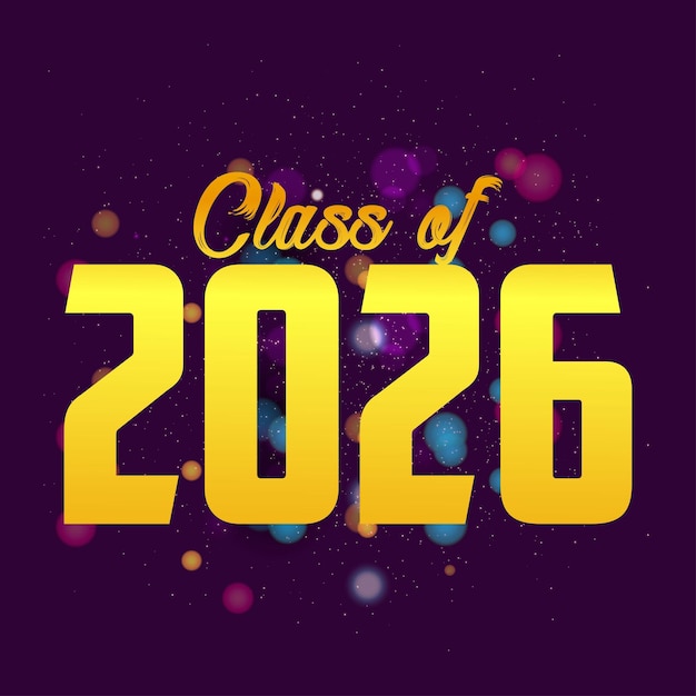 Clase de 2026 vector de diseño tipográfico Texto para el diseño evento de felicitación Fiesta de camiseta alta