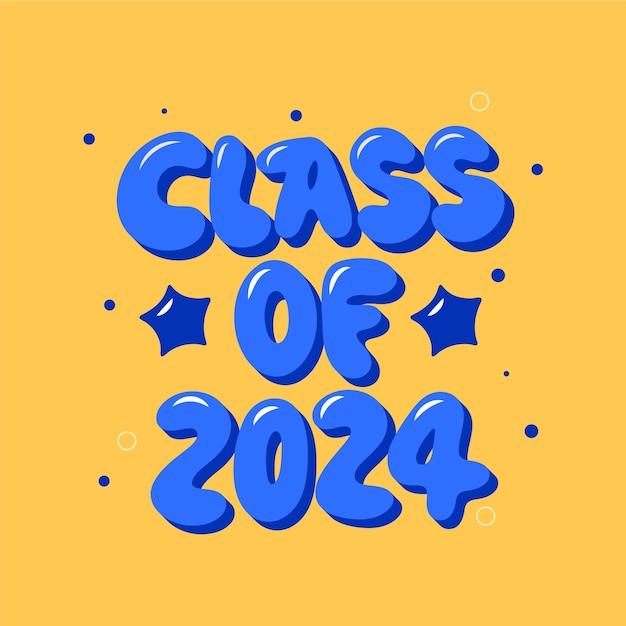Clase dibujada a mano de las letras de 2024