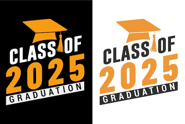 Clase de graduación de 2025 Tipografía Diseño de impresión para la educación