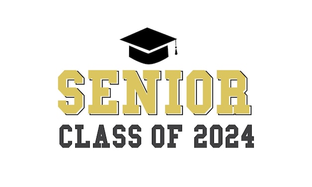 Clase senior de 2024 vector