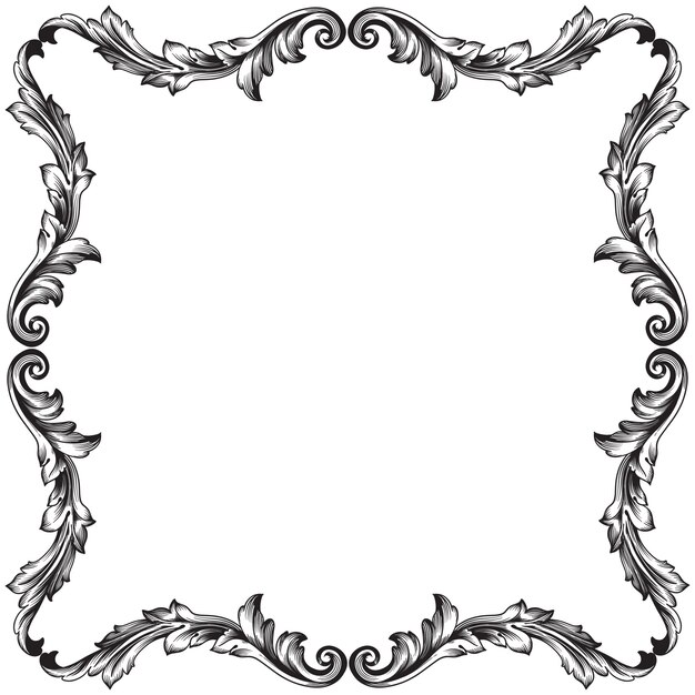 Clásico barroco de elemento vintage para el diseño. Elemento de diseño decorativo de caligrafía de filigrana.