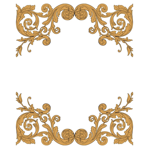 Clásico barroco de elemento vintage. Elemento de diseño decorativo de caligrafía de filigrana.