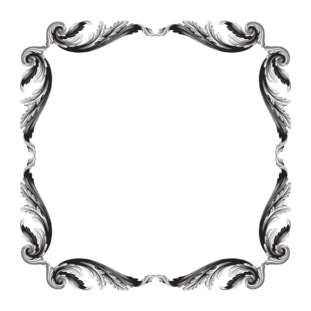 Clásico barroco de elemento vintage. Elemento de diseño decorativo de caligrafía de filigrana.