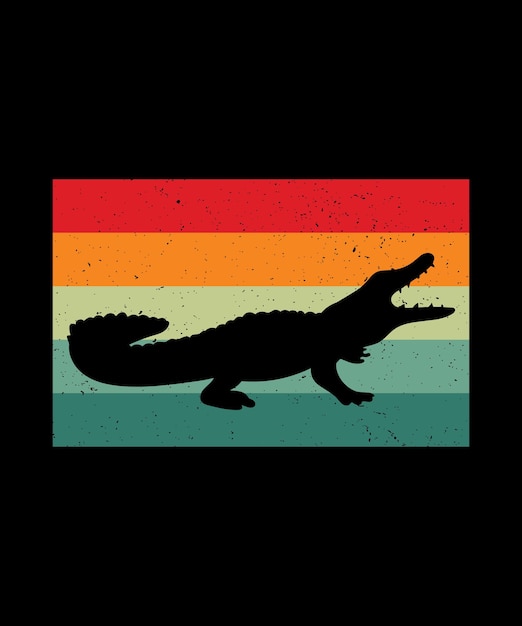Clásico cocodrilo americano retro vintage Camiseta gráfica