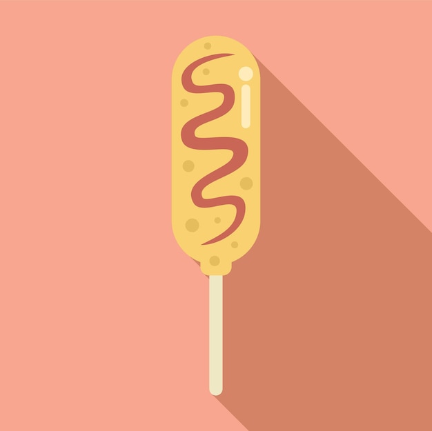 Clásico corn dog perfecto para mostrar carnavales de verano o cocina estadounidense