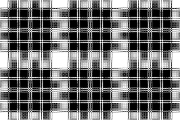 Clásico pixel cuadros negro blanco de patrones sin fisuras