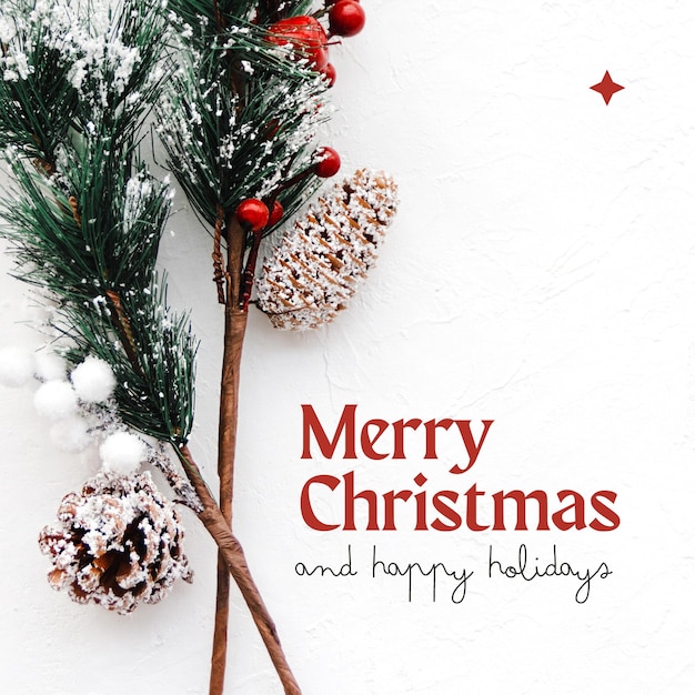 Clásico Rojo Feliz Navidad Felices Fiestas en Instagram