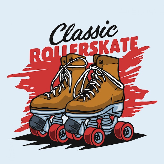 clásico rollerskate marrón