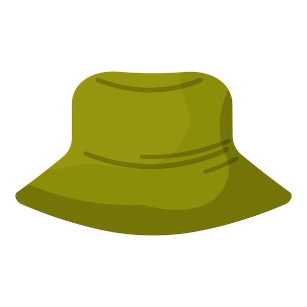 Clásico sombrero de pesca verde aislado en blanco