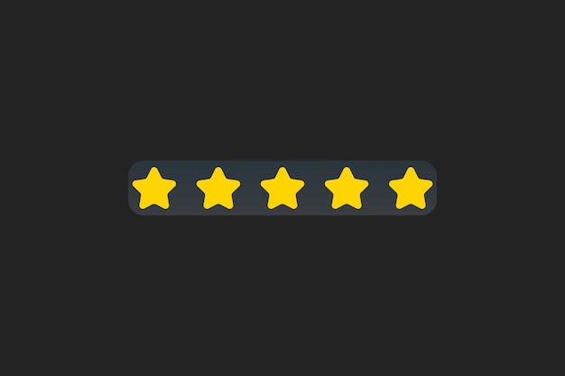Clasificación de 5 estrellas con ilustración vectorial