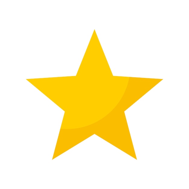 Clasificación de cliente amarillo estrella icono plano diseño vectorial aislado