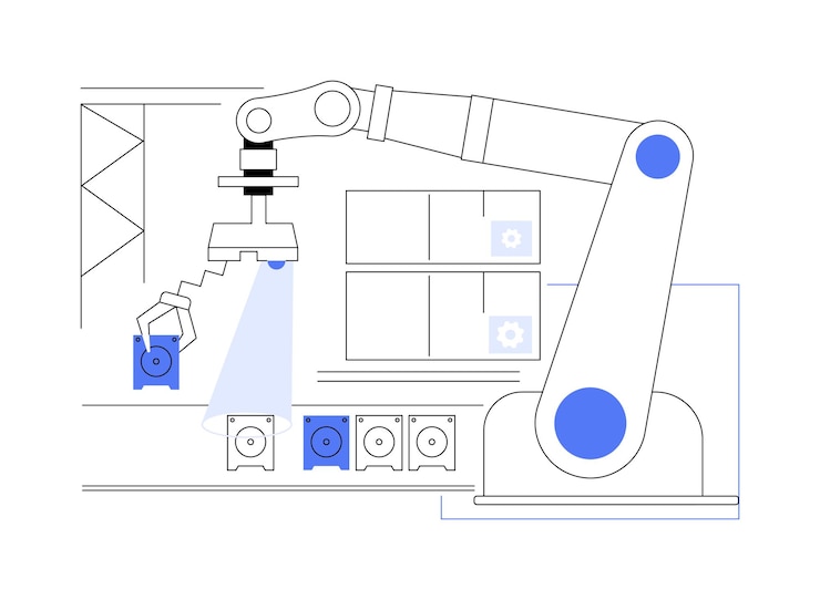 Vector clasificación de robots ilustraciones de vectores de dibujos animados aislados