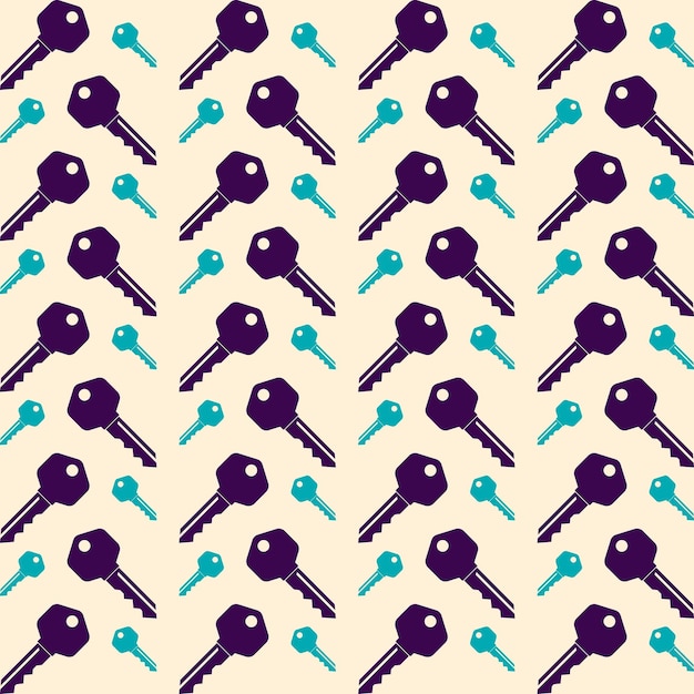 Clave de bienes raíces formas geométricas patrón sin costuras de moda colorido diseño hermoso vector