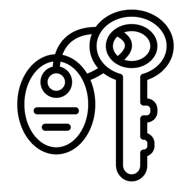 Clave con icono de etiqueta que muestra el acceso y la seguridad