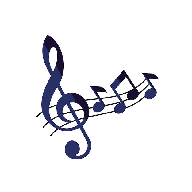 Clave de sol y notas vector icono ilustración eps 10 gclef nota estado signo plano melodía canción sintonizar imagen de audio para web dev app símbolo de teoría musical concepto de medios de sonido aislado en blanco