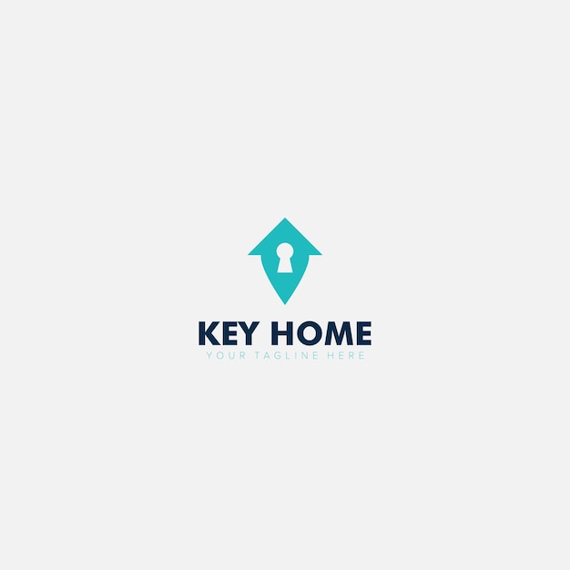 Clave y ubicación de inicio Diseños de logotipos modernos pin lock