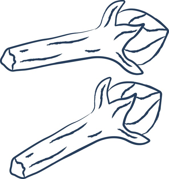 Clavo dibujado a mano ilustración vectorial