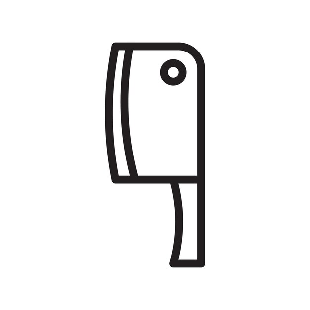 Cleaver para icono de carne Colección de arte de línea delgada