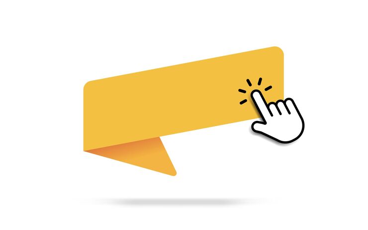 Vector click here web buttons with hand cursor set of action button with arrow pointer click button mode