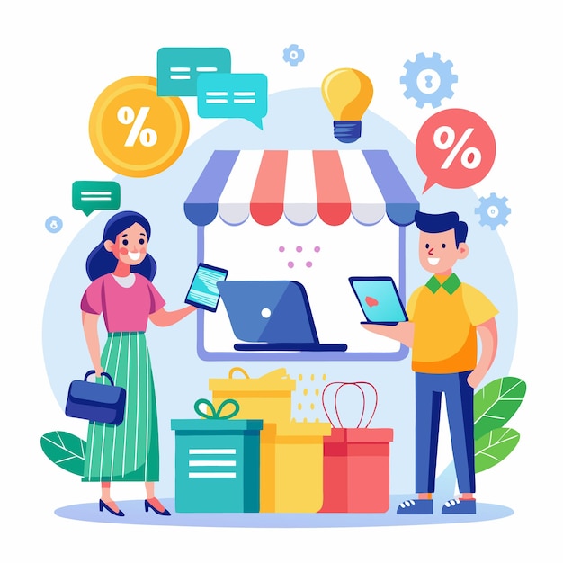 Los clientes que compran en línea disfrutan de descuentos y regalos
