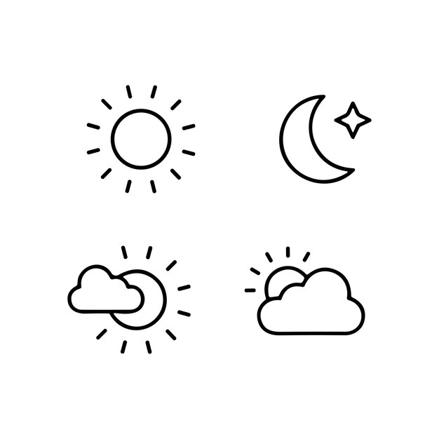 Vector clima y desastres iconos perfectos de píxeles