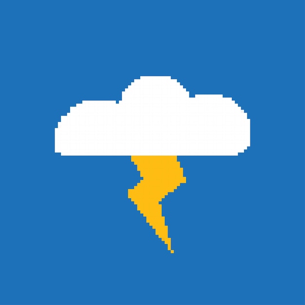 Clima de iconos en estilo píxel