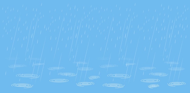 Clima lluvioso en el fondo vectorial de la calle