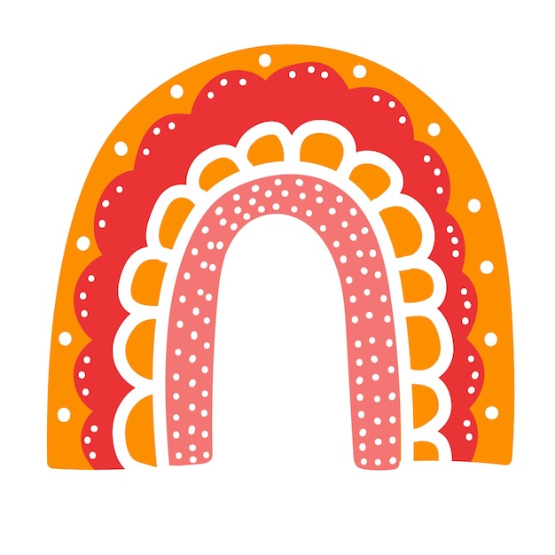 El clip del arco iris es lindo. Ilustración para niños.