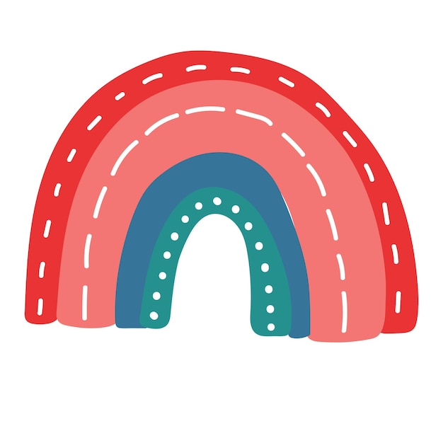 Vector el clip del arco iris es lindo. ilustración para niños.