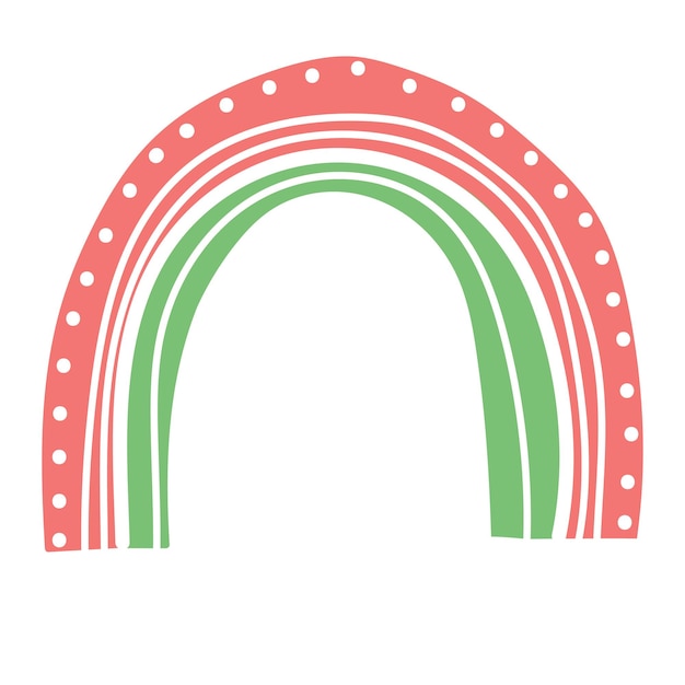 El clip del arco iris es lindo. Ilustración para niños.