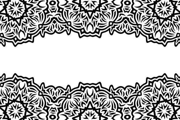 Clip art con borde tribal negro abstracto