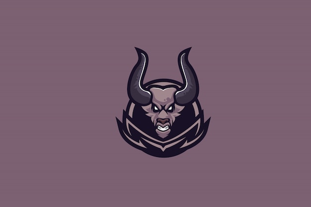 Clip art de demonio púrpura para el logotipo de la mascota de esports
