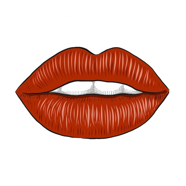 Vector clip art de labios