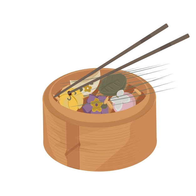 El clip art del logotipo está listo para comer a Songpyeon.