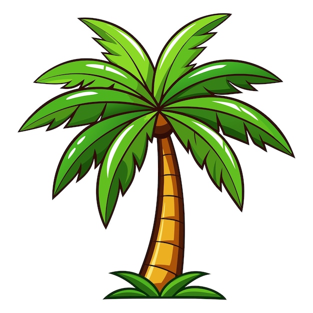 El clip art de la palmera es una ilustración vectorial.