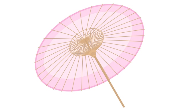 Clip art de paraguas japonés, sombrilla rosa