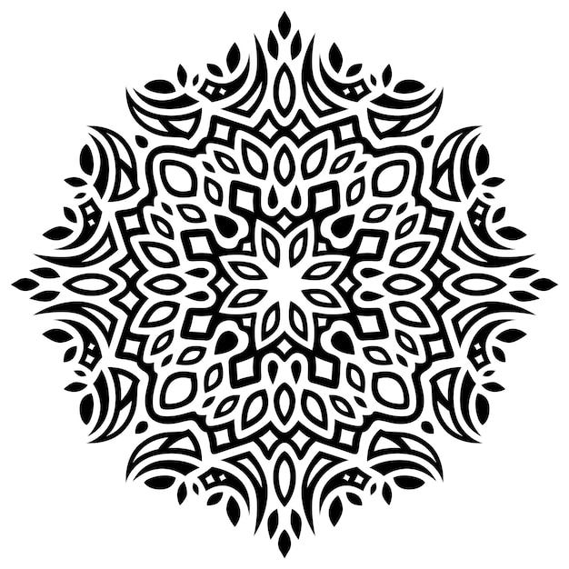 Clip art con patrón único tribal negro