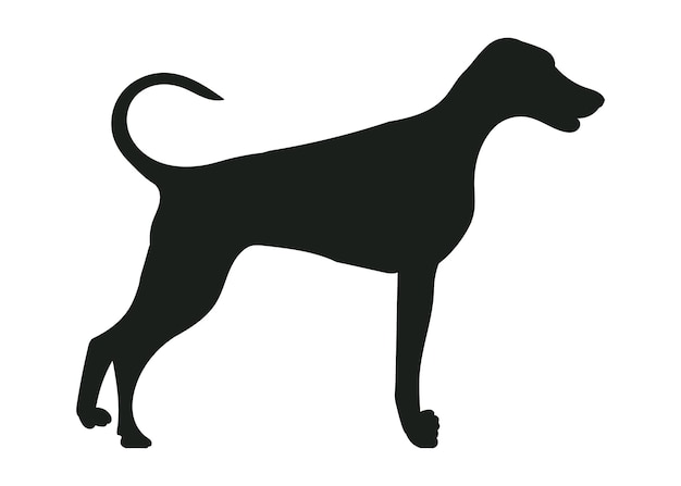 El clip art de la silueta del perro