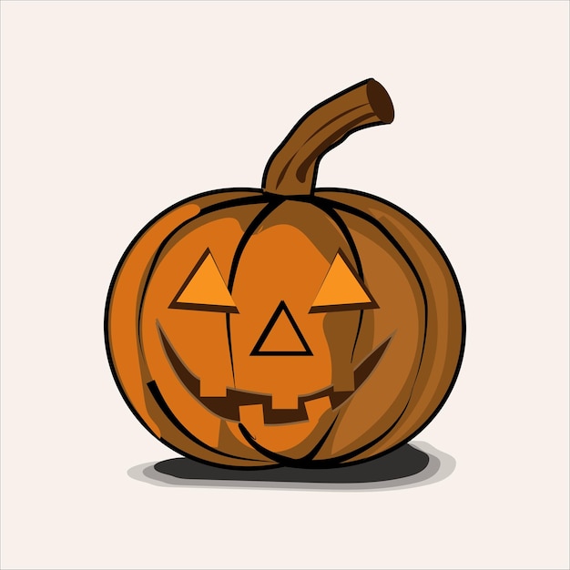 Un clip de una calabaza diabólica de Halloween combina las imágenes clásicas de una calabazas talladas con devili