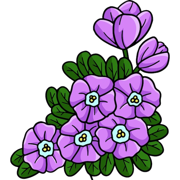 Este clip de dibujos animados muestra una ilustración de las flores de primavera