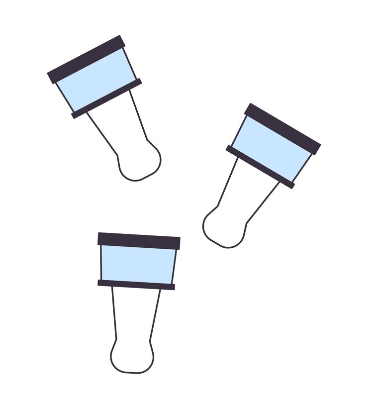 Vector clip de encuadernación línea plana color objeto vectorial aislado papelería para sujetar cosas juntas imagen de clip art editable en fondo blanco ilustración de puntos de dibujos animados de contorno simple para diseño web