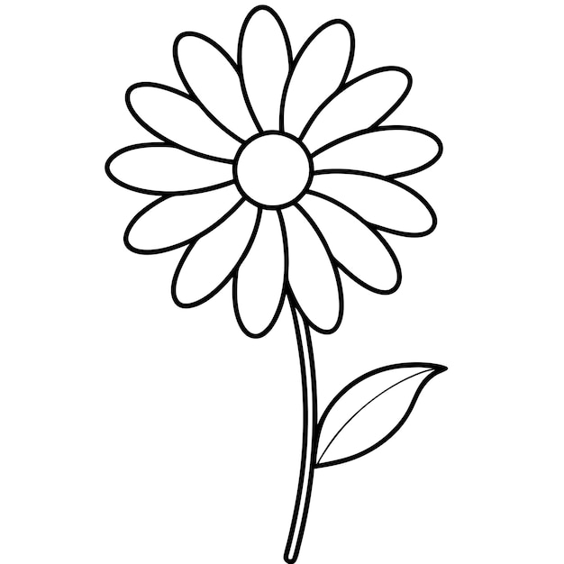 El clip de la flor de margarita de color plano