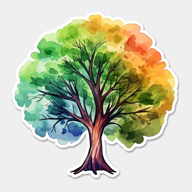 Vector clipart de árbol de bosque