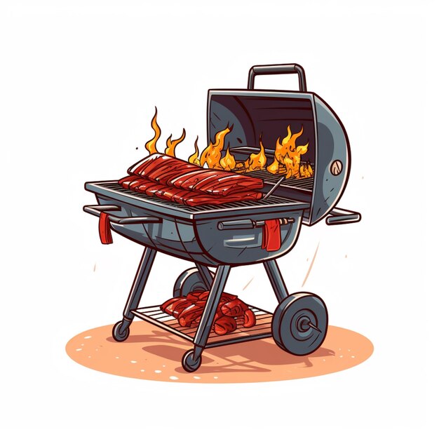 Vector clipart de barbacoa aislado en un fondo transparente