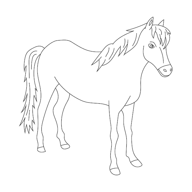 Clipart de caballos dibujos animados animales salvajes Clipart Set para los amantes de la vida silvestre