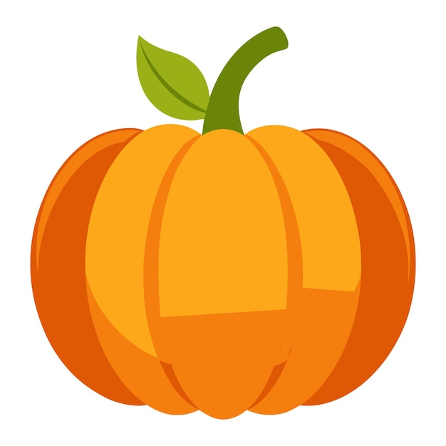 Clipart de calabaza plana en formato vectorial 2D
