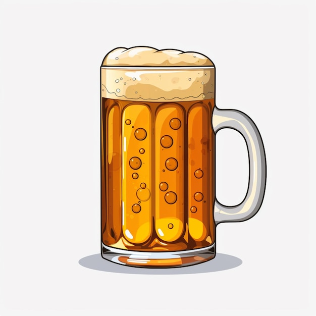 Clipart de cerveza aislado sobre un fondo transparente